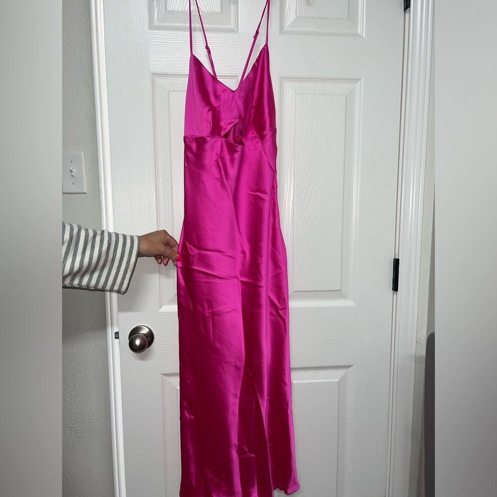 House of Harlow hot pink long dress- size medium